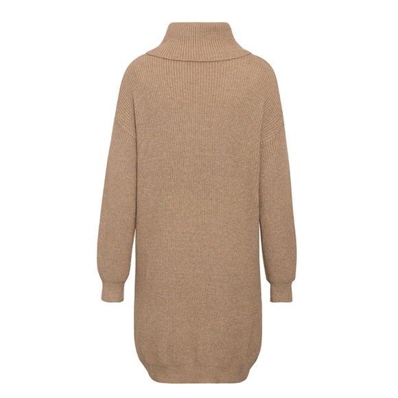🎥 Turtleneck Sweater Knit Dress - Picture 11 of 17